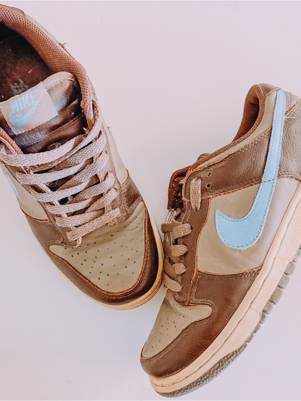 Nike Dunk Low Premium Dark Cinder Brown /University Blue Sneakers. Size 8.